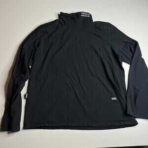 Vintage 90s Versace Jeans Couture Turtleneck Long Sleeve Shirt Made in Italy XL